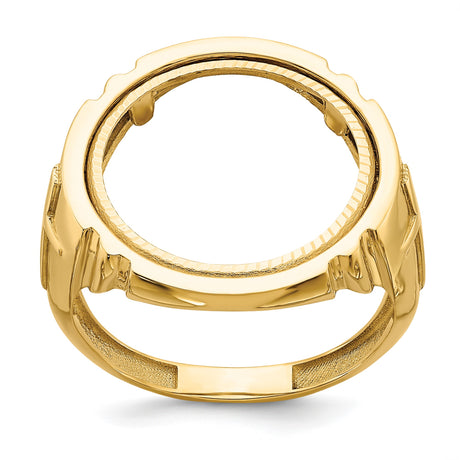 17 mm 14k Yellow Gold coin bezel ring for US $5 American Buffalo — additional image