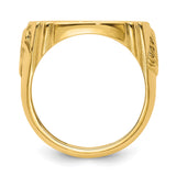 17 mm 14k Yellow Gold coin bezel ring for US $5 American Buffalo — alternate view