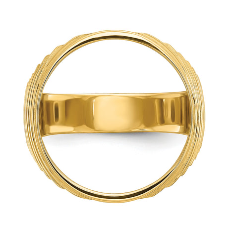 17 mm 10k Yellow Gold coin bezel ring for US $5 American Buffalo — additional image