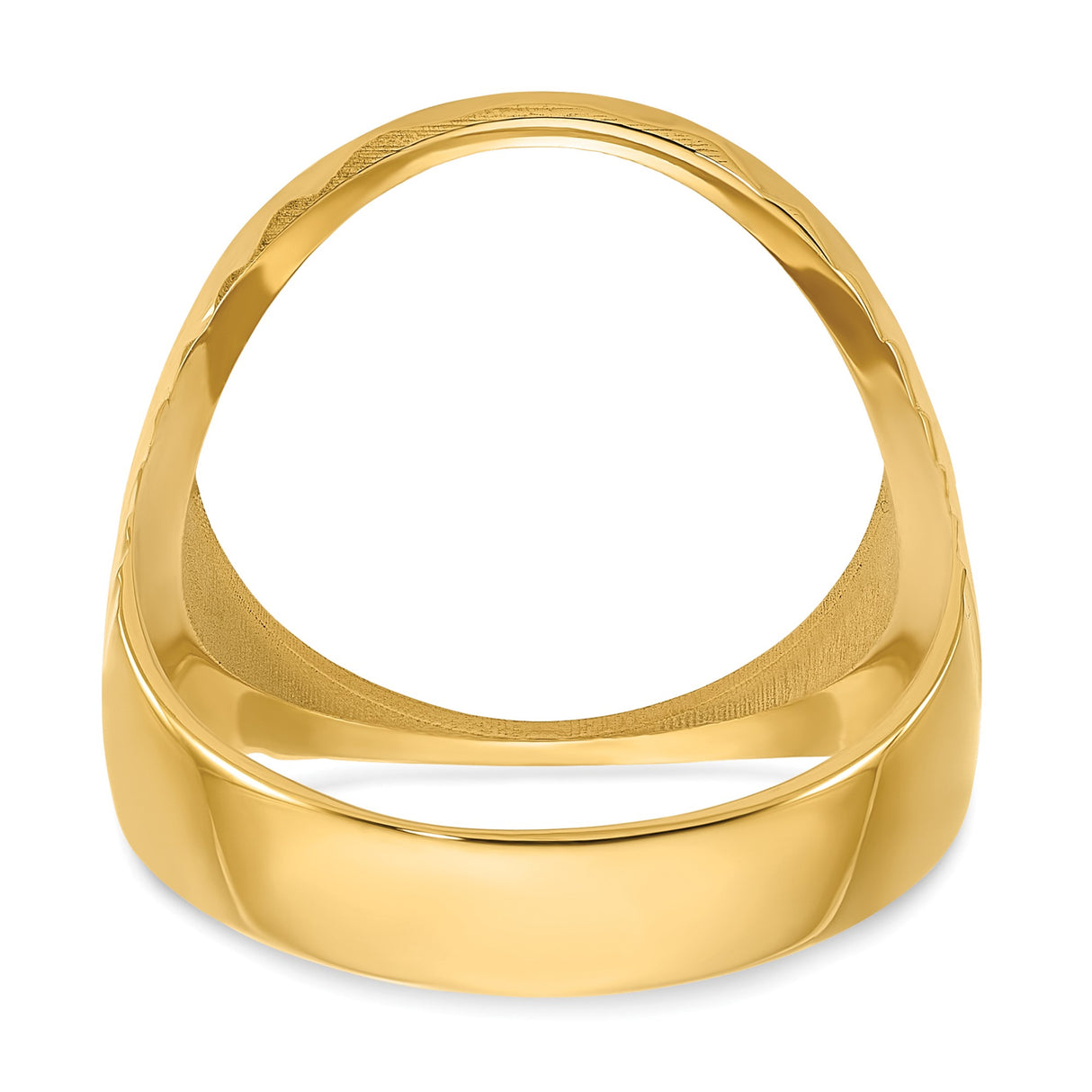 17 mm 10k Yellow Gold coin bezel ring for US $5 American Buffalo — additional image