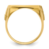 17 mm 14k Yellow Gold coin bezel ring for US $5 American Buffalo — alternate view