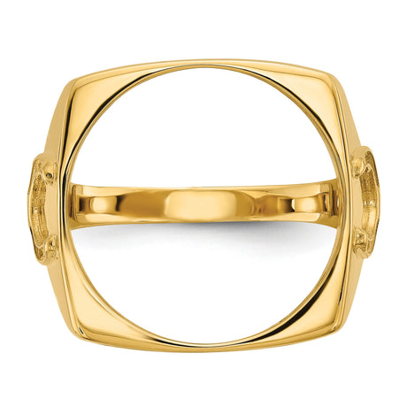 17 mm 14k Yellow Gold coin bezel ring for US $5 American Buffalo — additional image