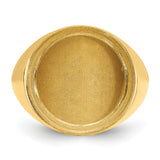 17 mm 14k Yellow Gold coin bezel ring for US $5 American Buffalo — additional image