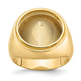 17 mm 14k Yellow Gold coin bezel ring for US $5 American Buffalo — additional image