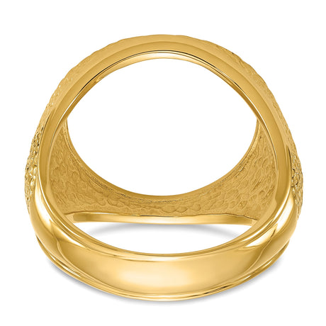 17 mm 14k Yellow Gold coin bezel ring for US $5 American Buffalo — additional image