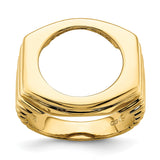 17 mm 14k Yellow Gold coin bezel ring for US $5 American Buffalo — additional image