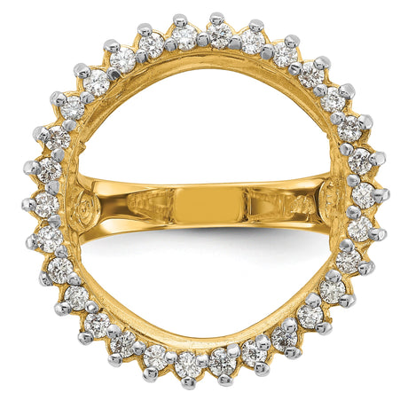 17 mm 14k Yellow Gold coin bezel ring for US $5 American Buffalo — additional image