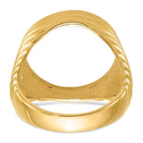 17 mm 14k Yellow Gold coin bezel ring for US $5 American Buffalo — additional image
