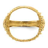 17 mm 14k Yellow Gold coin bezel ring for US $5 American Buffalo — additional image