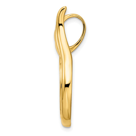 17 mm 14k Yellow Gold coin bezel pendant for US $5 American Eagle — alternate view