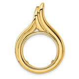 17 mm 14k Yellow Gold coin bezel pendant for US $5 American Eagle