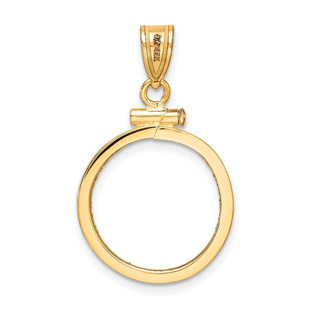 17 mm 14k Yellow Gold coin bezel pendant for US $5 American Eagle — additional image