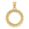 17 mm 14k Yellow Gold coin bezel pendant for US $5 American Eagle