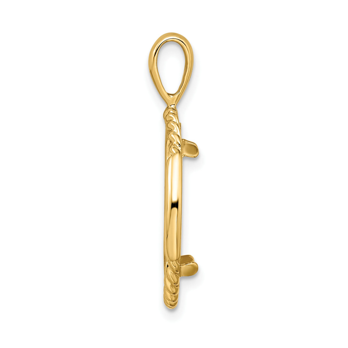 17 mm 14k Yellow Gold coin bezel pendant for US $5 American Eagle — alternate view