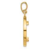 17 mm 14k Yellow Gold coin bezel pendant for US $5 American Eagle — additional image