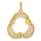 17 mm 14k Yellow Gold coin bezel pendant for US $5 American Eagle — additional image