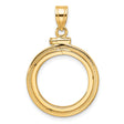 17 mm 14k Yellow Gold coin bezel pendant for US $5 American Eagle