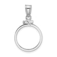 17 mm 14k White Gold coin bezel pendant for US $5 American Eagle