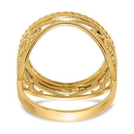 17 mm 14k Yellow Gold coin bezel ring for US $5 American Eagle — additional image