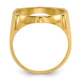 17 mm 14k Yellow Gold coin bezel ring for US $5 American Eagle — alternate view