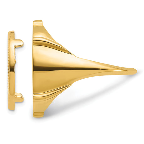 17 mm 14k Yellow Gold coin bezel ring for US $5 American Eagle — additional image