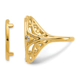 17 mm 14k Yellow Gold coin bezel ring for US $5 American Eagle — additional image