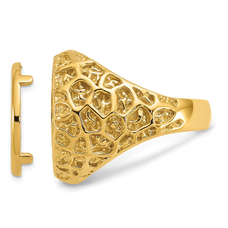 17 mm 14k Yellow Gold coin bezel ring for US $5 American Eagle — additional image