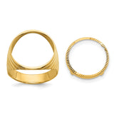 17 mm 14k Yellow Gold coin bezel ring for US $5 American Eagle