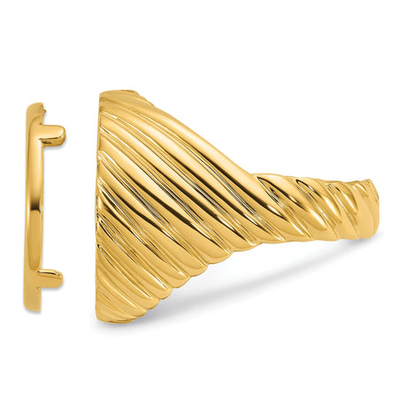 17 mm 14k Yellow Gold coin bezel ring for US $5 American Eagle — additional image