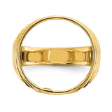 17 mm 14k Yellow Gold coin bezel ring for US $5 American Eagle — additional image