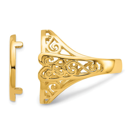 17 mm 14k Yellow Gold coin bezel ring for US $5 American Eagle — additional image
