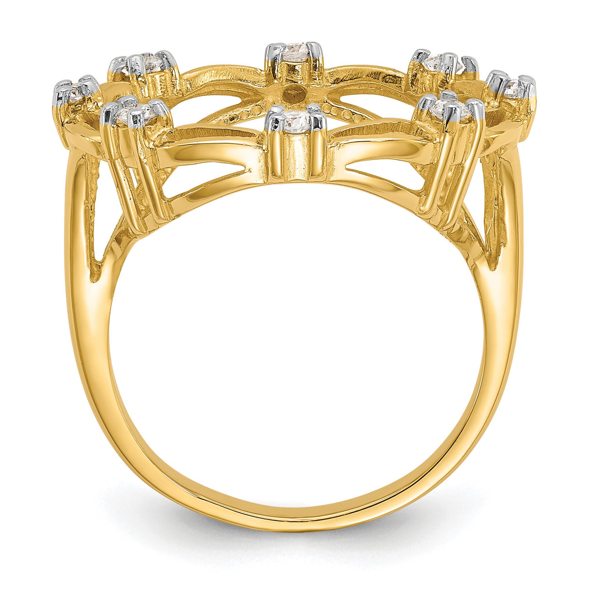 17 mm 14k Yellow Gold coin bezel ring for US $5 American Eagle — alternate view