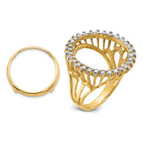 17 mm 14k Yellow Gold coin bezel ring for US $5 American Eagle — additional image