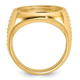 17 mm 14k Yellow Gold coin bezel ring for US $5 American Eagle — alternate view