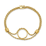17 mm 14k Yellow Gold coin bezel bracelet for US $10 American Eagle Platinum — additional image