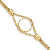 17 mm 14k Yellow Gold coin bezel bracelet for US $10 American Eagle Platinum