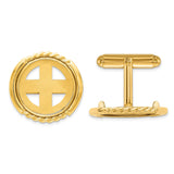17 mm 14k Yellow Gold coin bezel cuff links for US $10 American Eagle Platinum