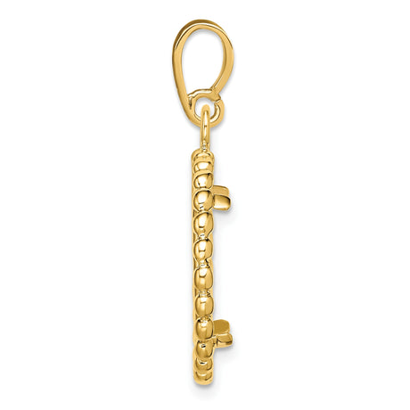 17 mm 14k Yellow Gold coin bezel pendant for US $10 American Eagle Platinum — alternate view
