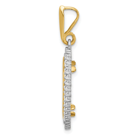 17 mm 14k Multi-Tone Gold coin bezel pendant for US $10 American Eagle Platinum — alternate view
