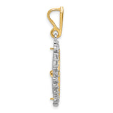 17 mm 14k Multi-Tone Gold coin bezel pendant for US $10 American Eagle Platinum — alternate view