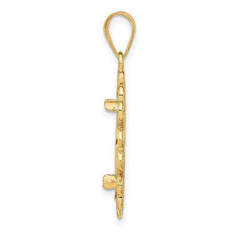 17 mm 14k Yellow Gold coin bezel pendant for US $10 American Eagle Platinum — alternate view