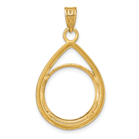17 mm 14k Yellow Gold coin bezel pendant for US $10 American Eagle Platinum — additional image
