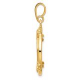 17 mm 14k Yellow Gold coin bezel pendant for US $10 American Eagle Platinum — alternate view
