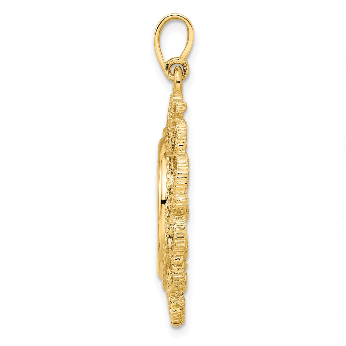 17 mm 14k Yellow Gold coin bezel pendant for US $10 American Eagle Platinum — alternate view