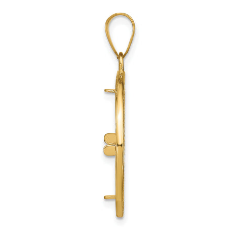 17 mm 14k Yellow Gold coin bezel pendant for US $10 American Eagle Platinum — alternate view
