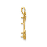 17 mm 14k Yellow Gold coin bezel pendant for US $10 American Eagle Platinum — alternate view