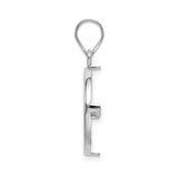 17 mm 14k White Gold coin bezel pendant for US $10 American Eagle Platinum — alternate view