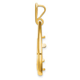 17 mm 14k Yellow Gold coin bezel pendant for US $10 American Eagle Platinum — alternate view