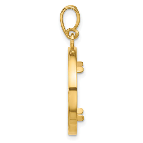 17 mm 14k Yellow Gold coin bezel pendant for US $10 American Eagle Platinum — additional image
