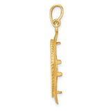 17 mm 14k Yellow Gold coin bezel pendant for US $10 American Eagle Platinum — alternate view